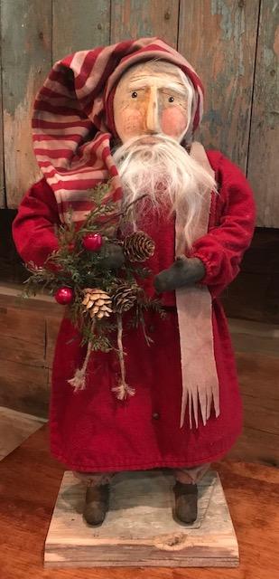  #CF ST STHTWRTH CF Santa Striped Hat w/ wreath